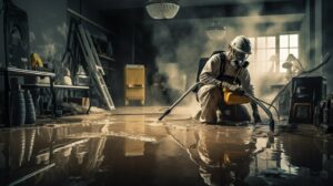 How do I clean my house from water damage?